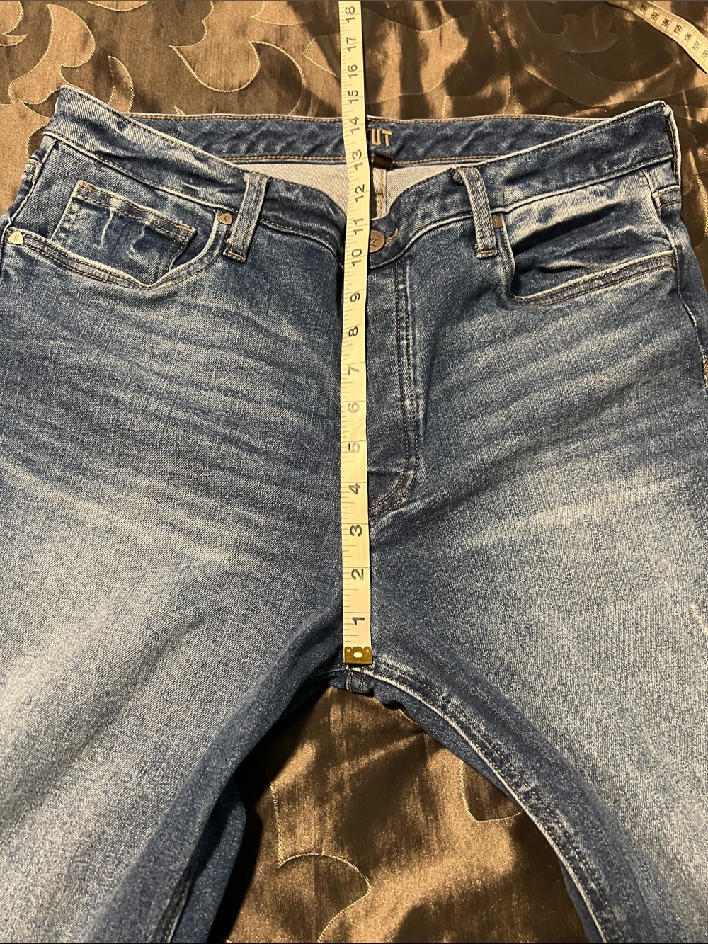 Kut from the Kloth Slouchy Boyfriend Med Blue Distressed Straight-Leg Jeans 12 - Picture 5 of 13